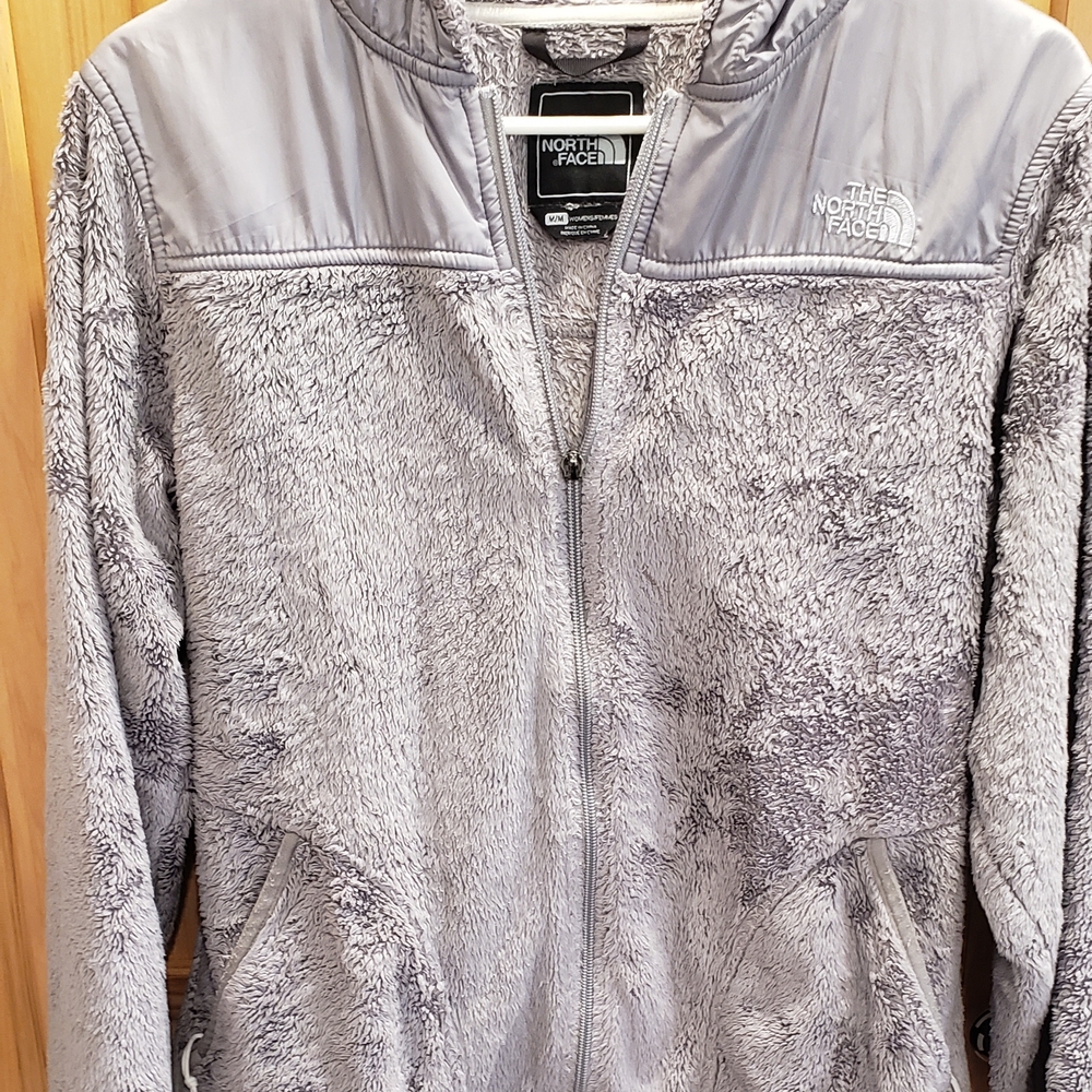 The North Face Gray Teddy Jacket Plush Zip-Up